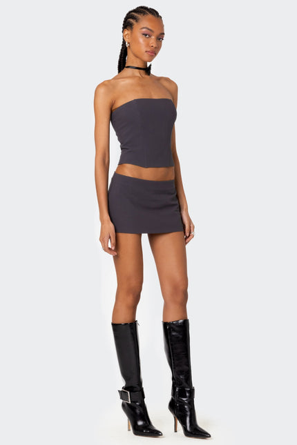 Piper Strapless Corset - Dark Gray