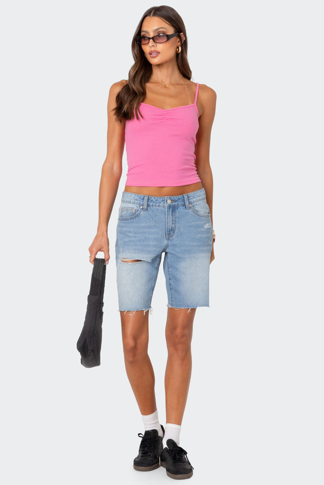 Makena Cinched Tank Top - Pink