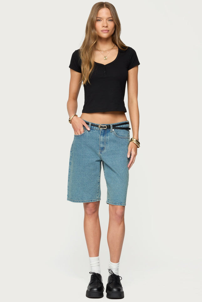 Katerina Henley T Shirt - Black
