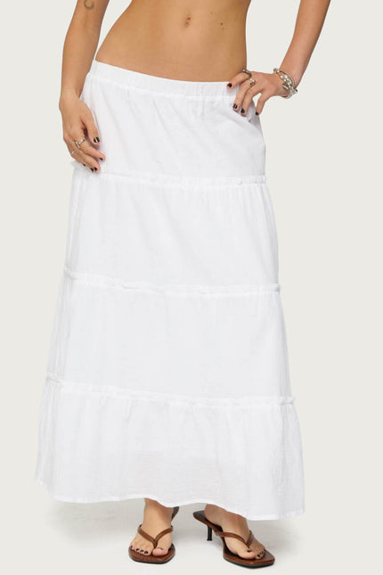 Petite Charlotte Tiered Maxi Skirt