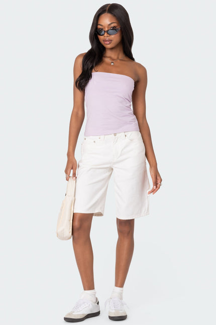Built In Bra Tube Top - Lilac