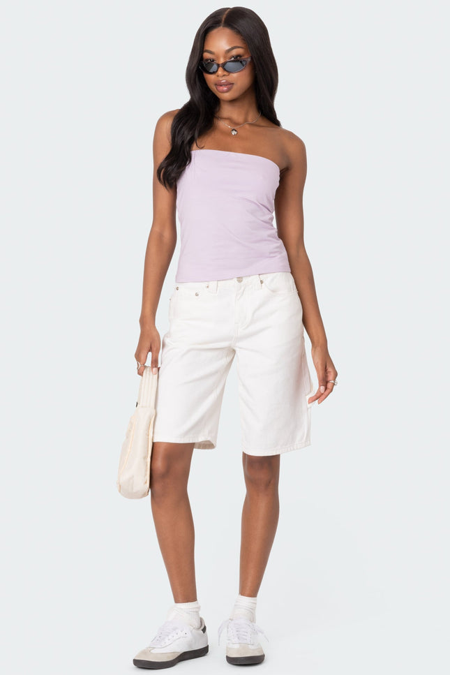 Built In Bra Tube Top - Lilac