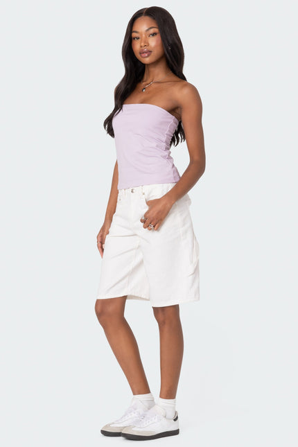 Built In Bra Tube Top - Lilac