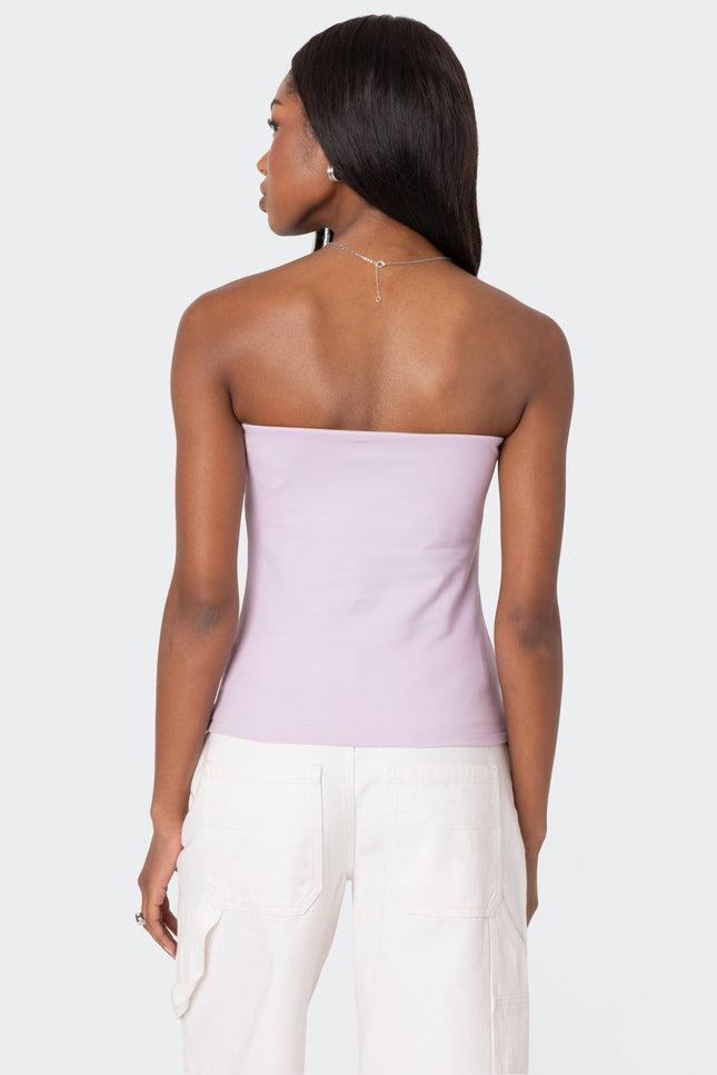 Built In Bra Tube Top - Lilac