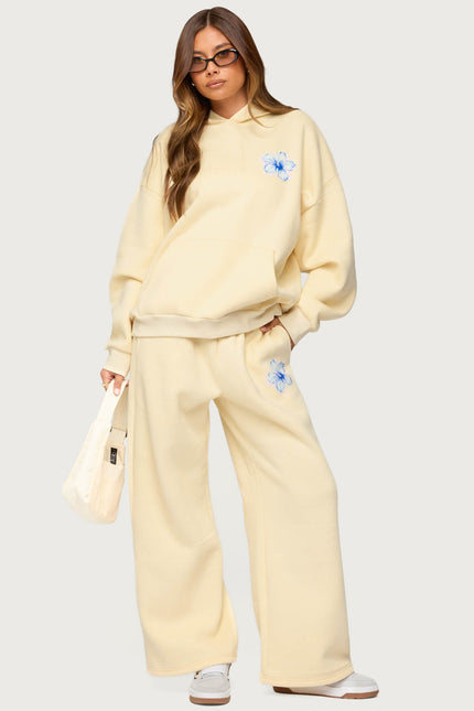 Tropical Bloom Hoodie - Yellow