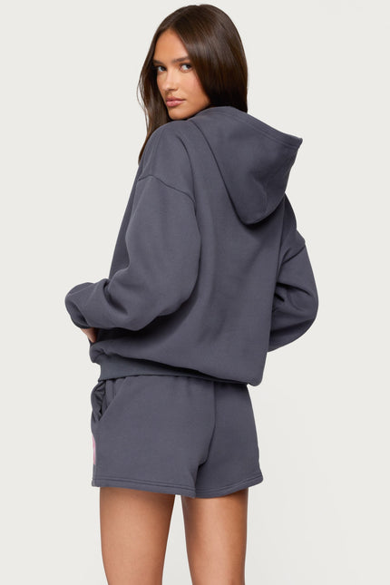 Orchid Babe Hoodie - Dark Gray