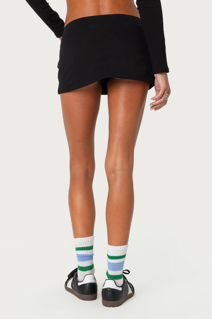 Bayside Slitted Micro Skort - Black