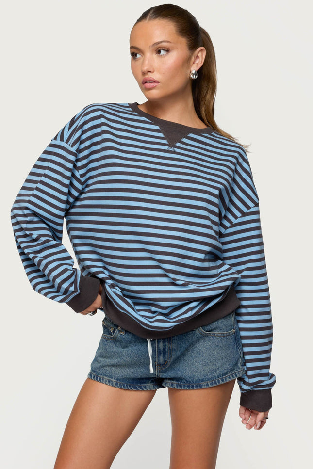 Onda Striped Sweatshirt - Blue
