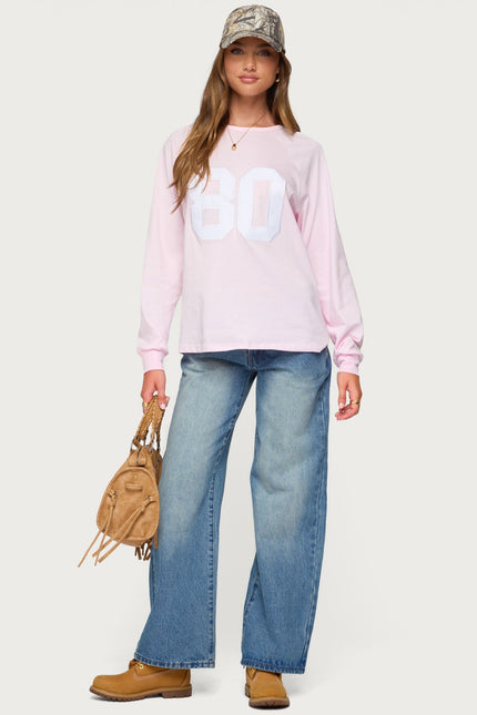 80 Oversized T-Shirt - Light Pink