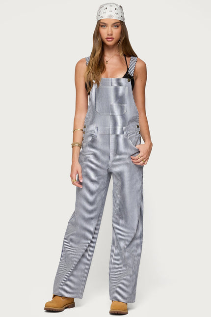 Tamsin Striped Overalls