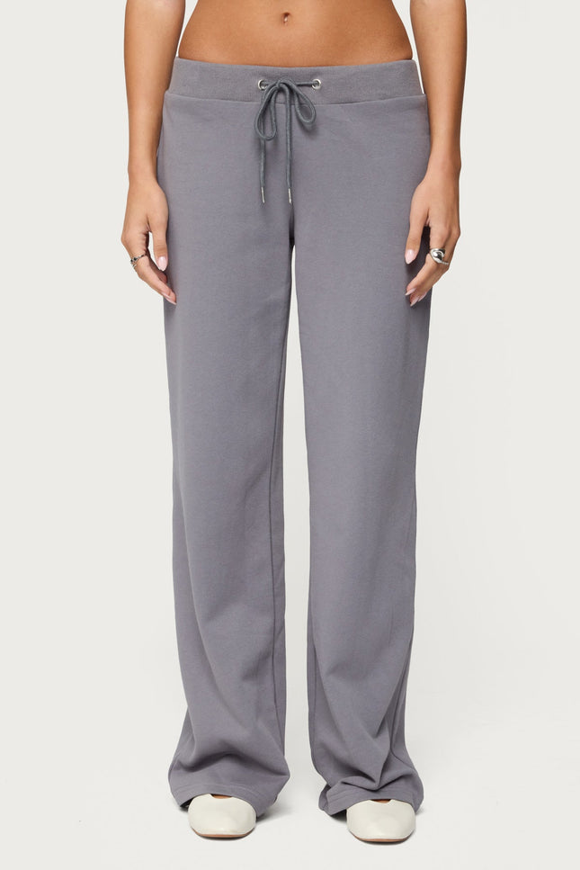 Quinn Straight Leg Sweatpants - Gray