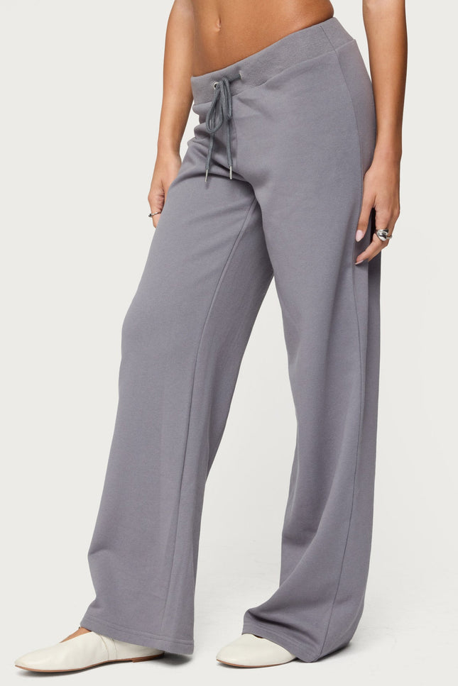 Quinn Straight Leg Sweatpants - Gray