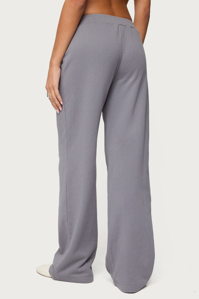 Quinn Straight Leg Sweatpants - Gray
