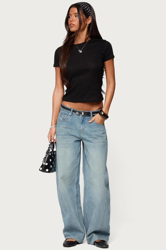 Nikkey Semi Sheer T Shirt - Black