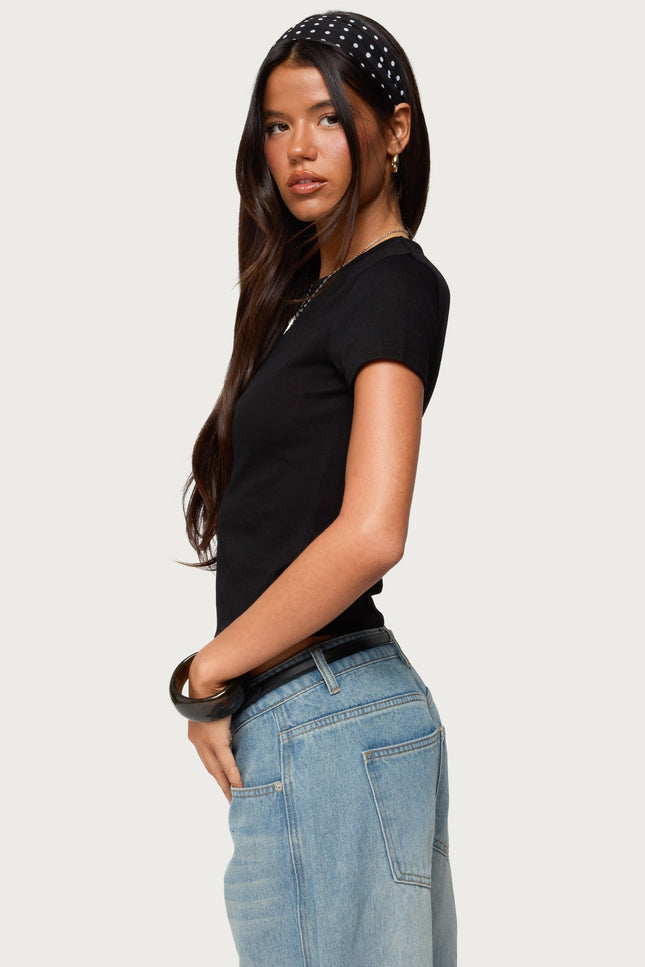 Nikkey Semi Sheer T Shirt - Black