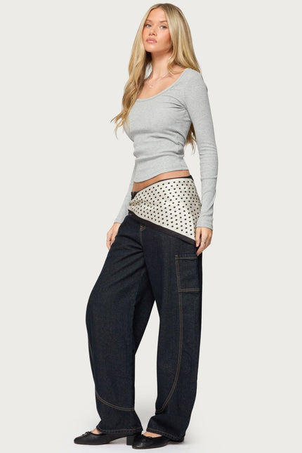 Makenna Scoop Neck Top - Gray Melange