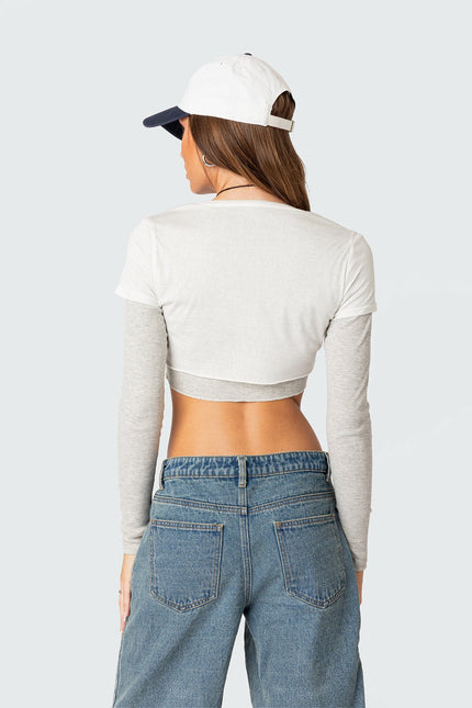 Layered Long Sleeve T Shirt