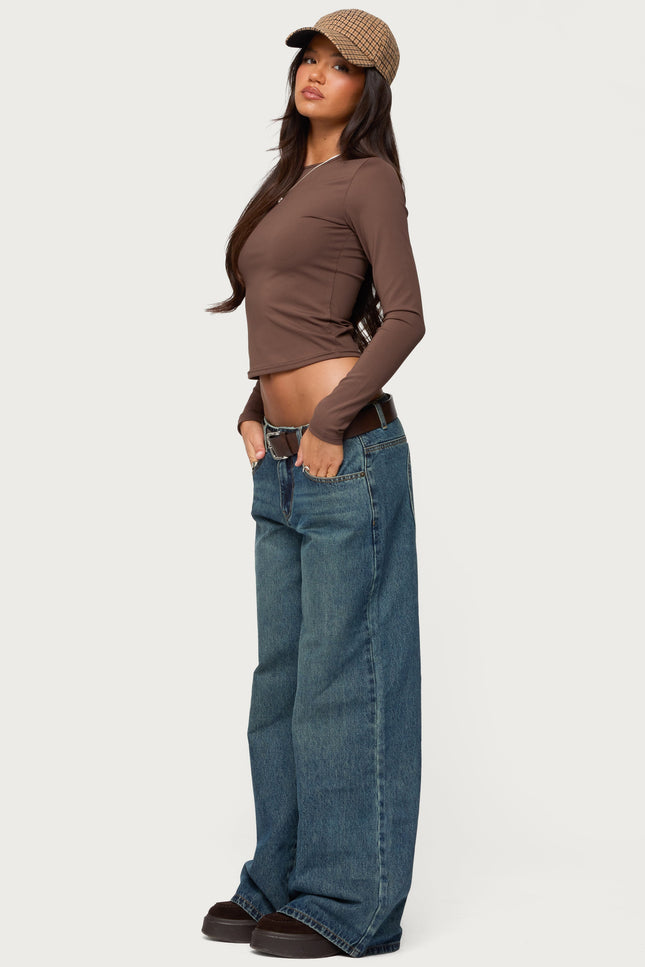 Tay Long Sleeve Top - Brown