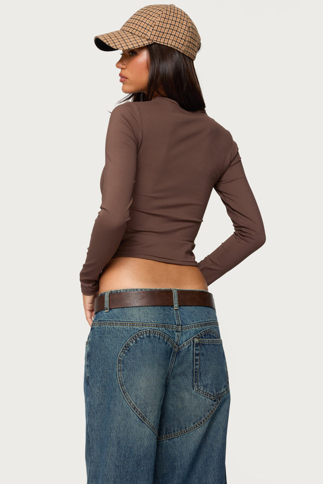Tay Long Sleeve Top - Brown