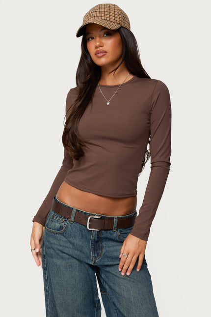 Tay Long Sleeve Top - Brown