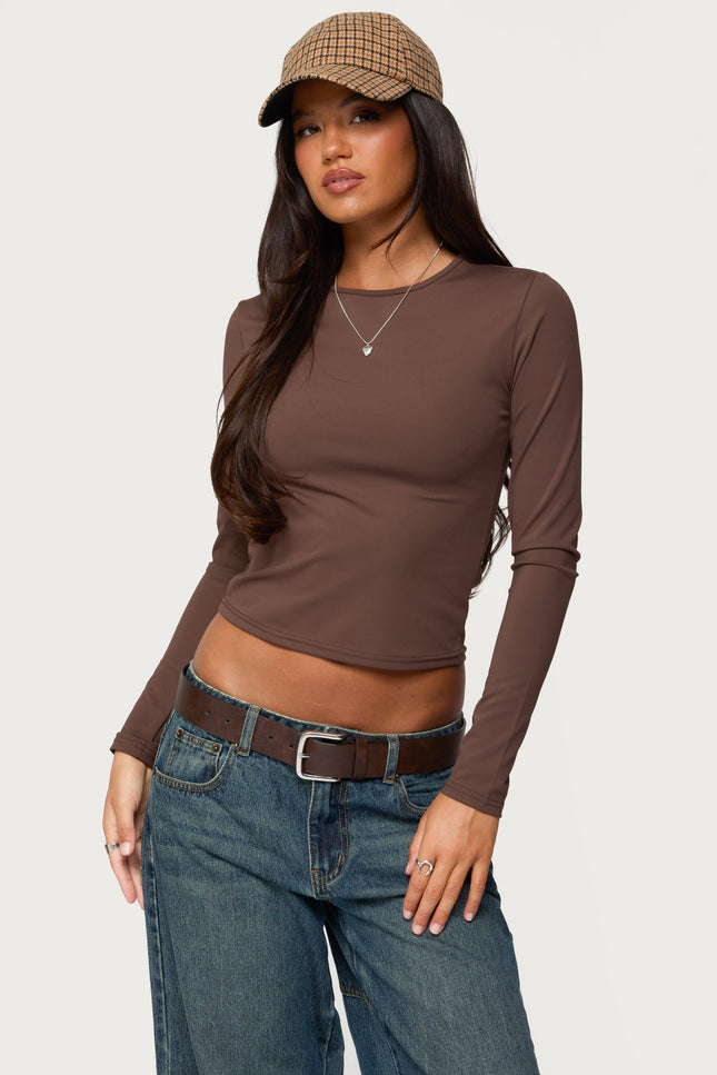 Tay Long Sleeve Top - Brown