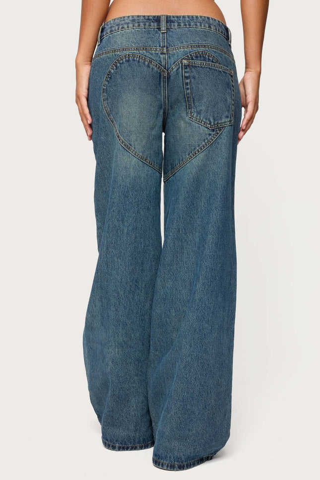 Heartly Low Rise Baggy Jeans