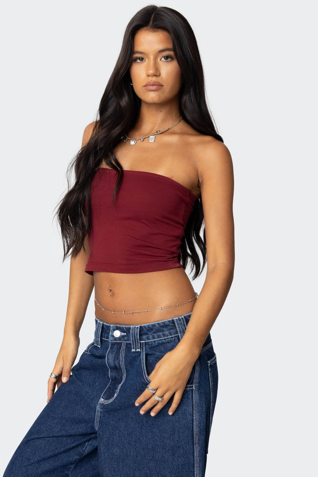 Basic Tube Top - Burgundy