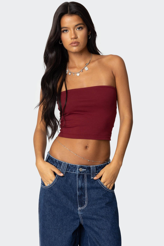 Basic Tube Top - Burgundy