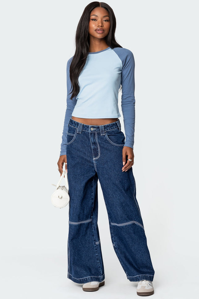 Raya Long Sleeve T Shirt - Blue
