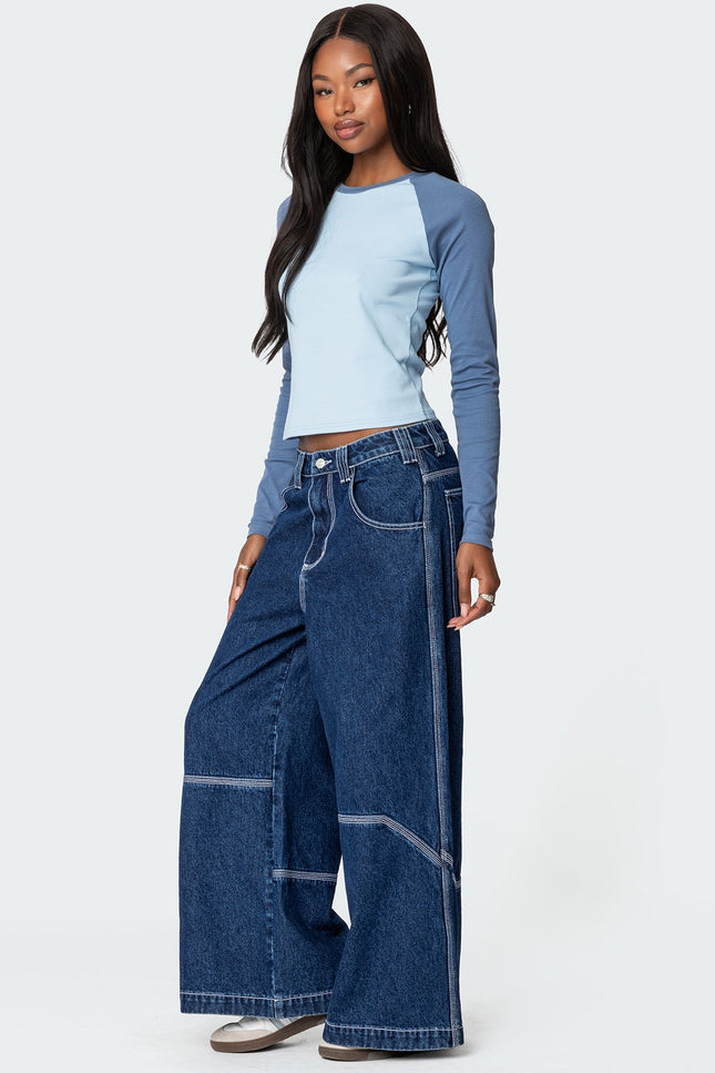 Raya Long Sleeve T Shirt - Blue