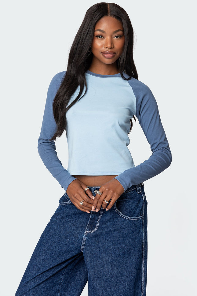 Raya Long Sleeve T Shirt - Blue