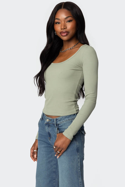 Makenna Scoop Neck Top - Green