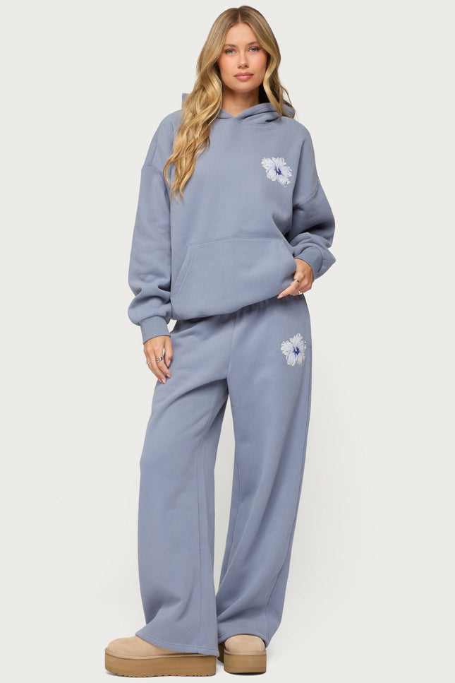 Tropical Bloom Sweatpants - Blue