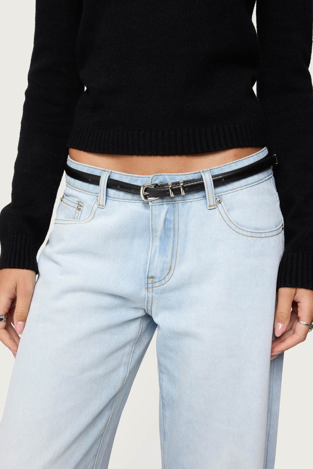 City Chic Faux Leather Belt - Black