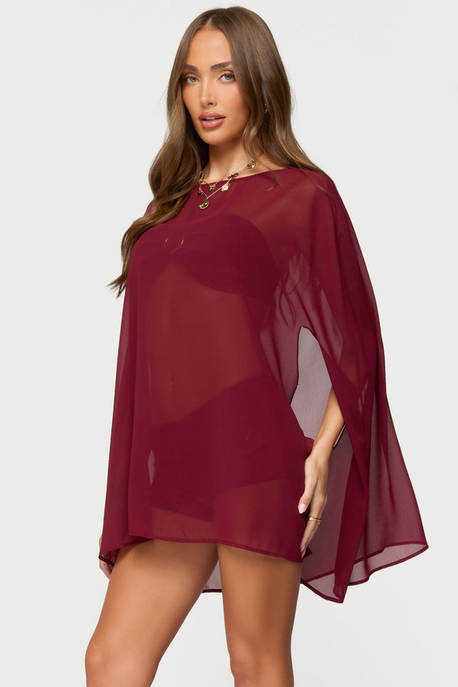 Mckenzie Sheer Chiffon Poncho