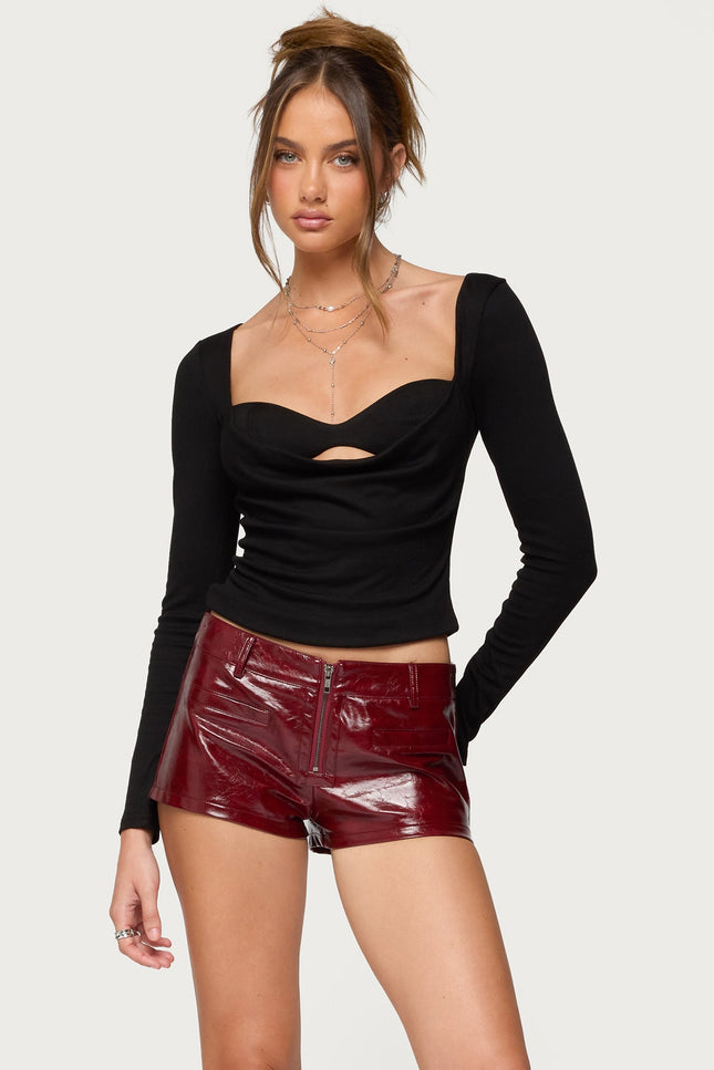 Oaklyn Layered Bra Cowl Neck Top