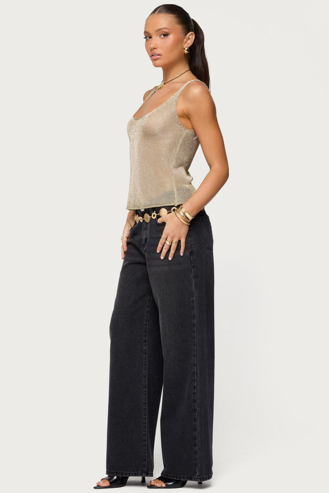 Ery Low Rise Baggy Jeans - Black
