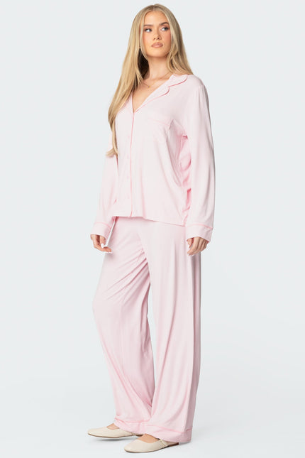 Jeanette Button Up Shirt - Light Pink