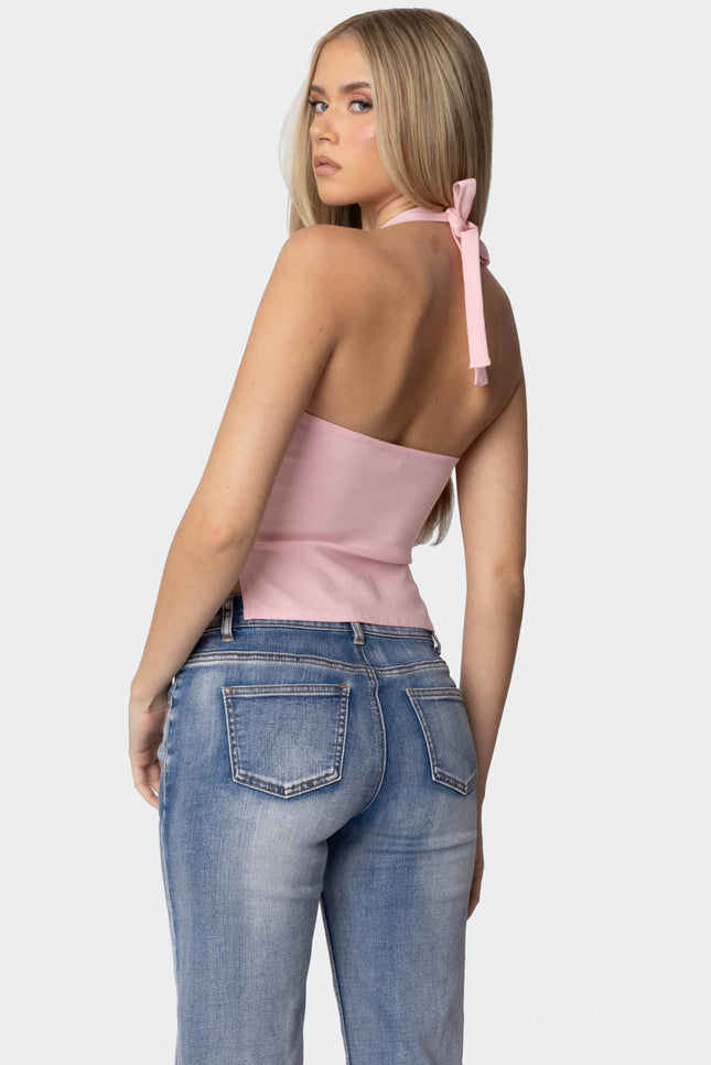 Dara Halter Top - Pink