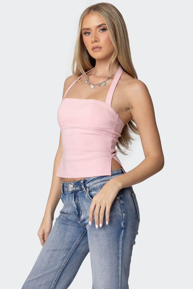 Dara Halter Top - Pink