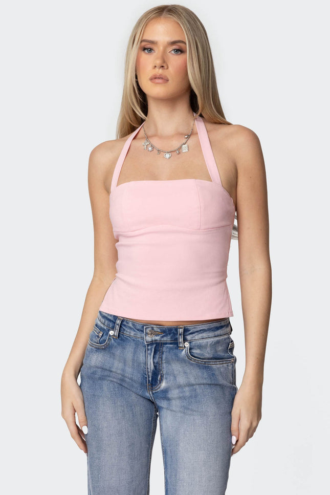 Dara Halter Top - Pink