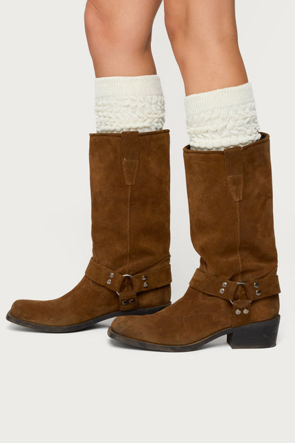 Knee High Scrunch Socks - Ivory
