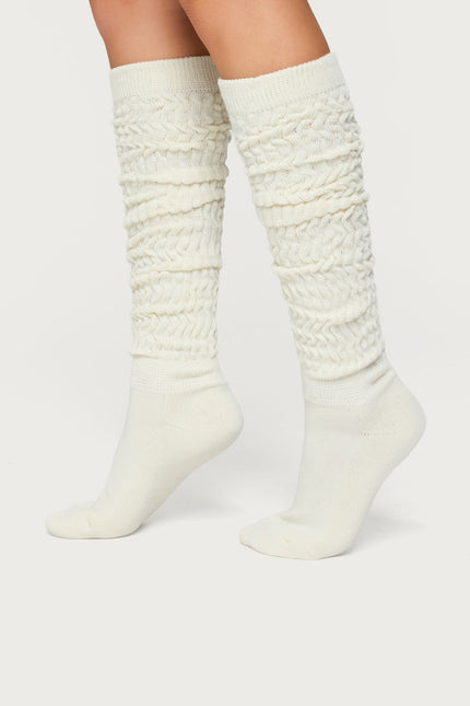 Knee High Scrunch Socks - Ivory