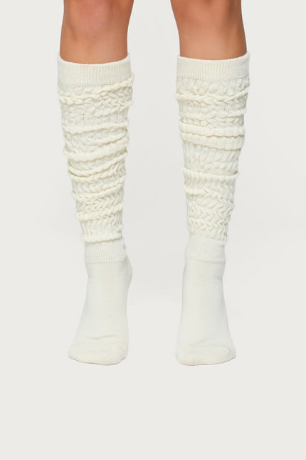 Knee High Scrunch Socks - Ivory