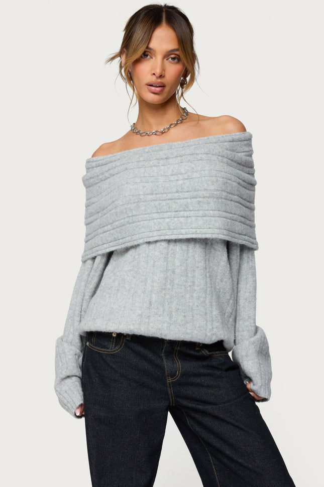 Kadenna Oversized Off Shoulder Sweater