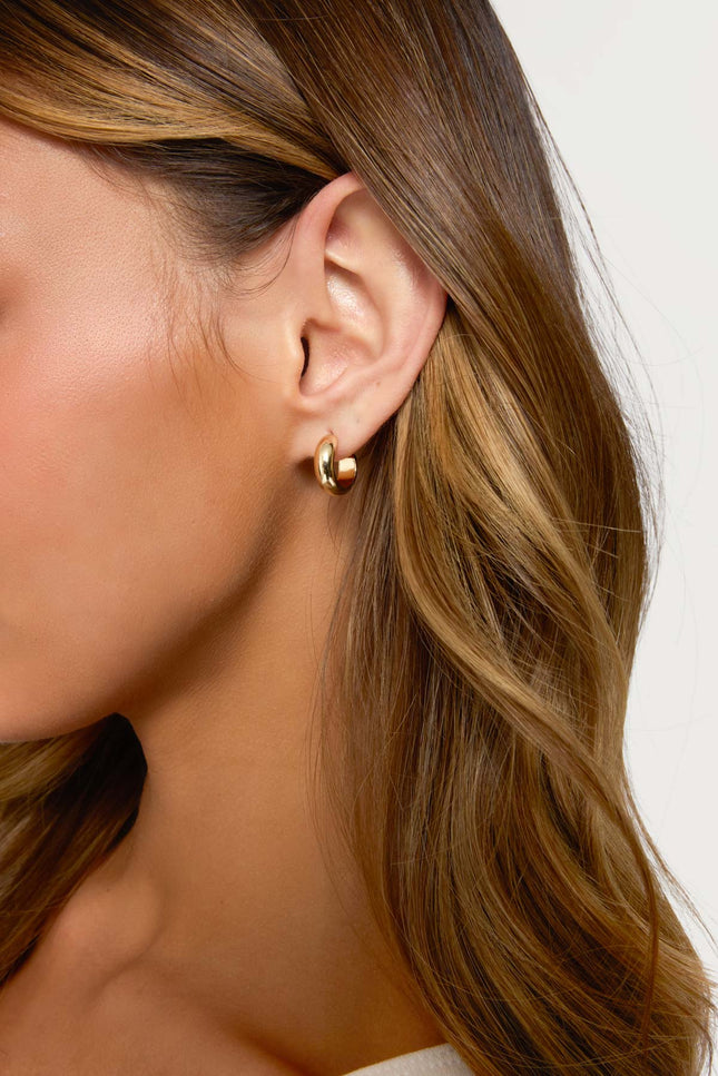 Small Hoop Earrings - Gold