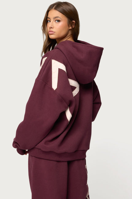 Starly Oversized Hoodie - Burgundy