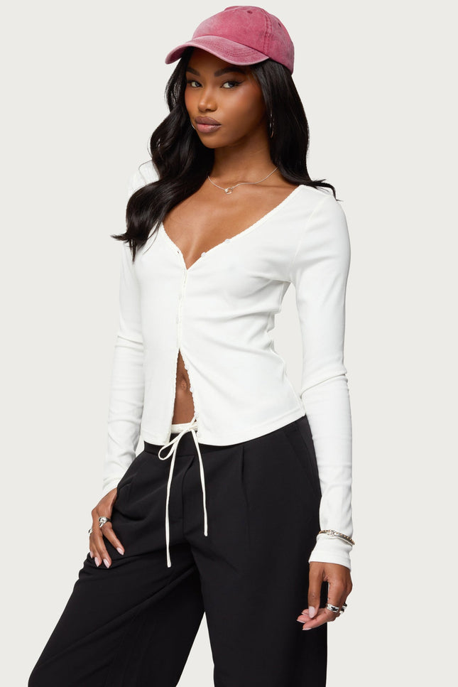 Tanya Button Up Cardigan - White