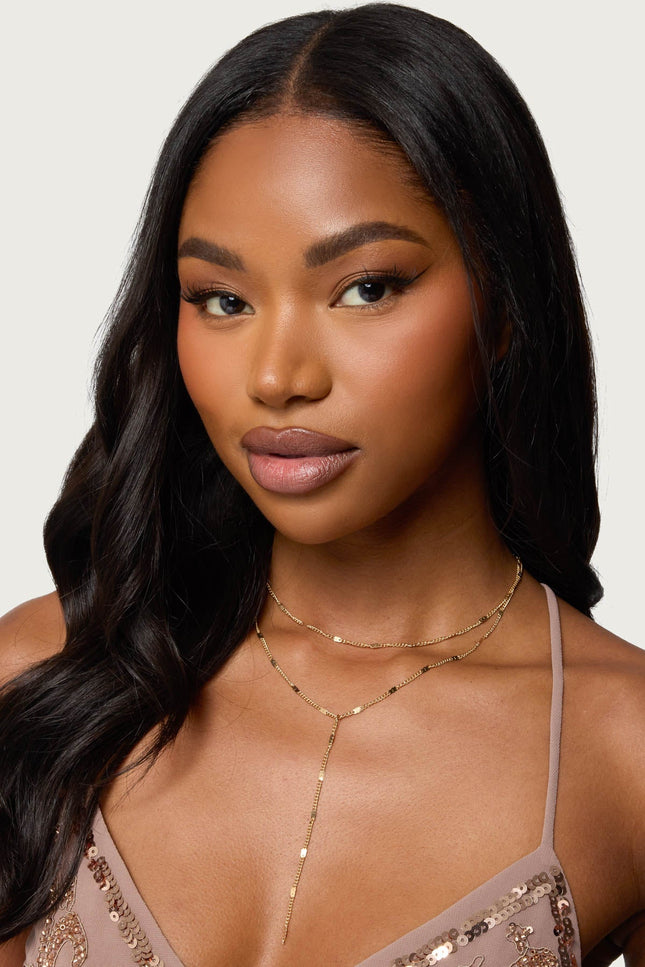 Cascading Disc Chain Layered Necklace - Gold