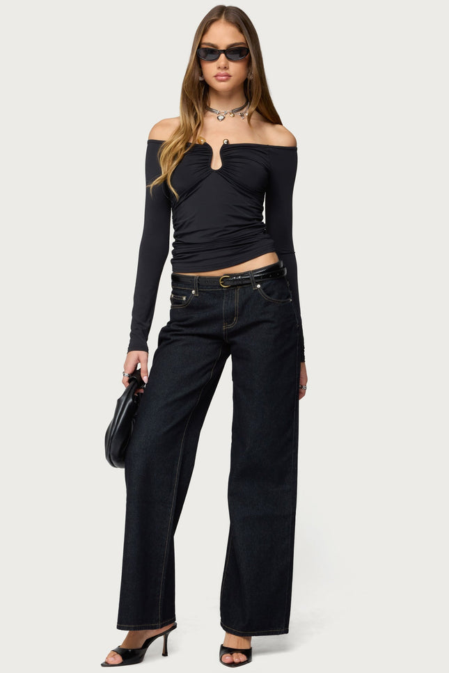 Halle Curved U Off Shoulder Top